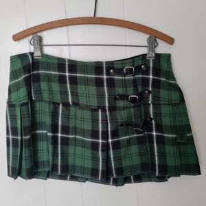 Vintage Y2K TRIPP Mini Skirt Kilt Plaid NYC Punk Goth